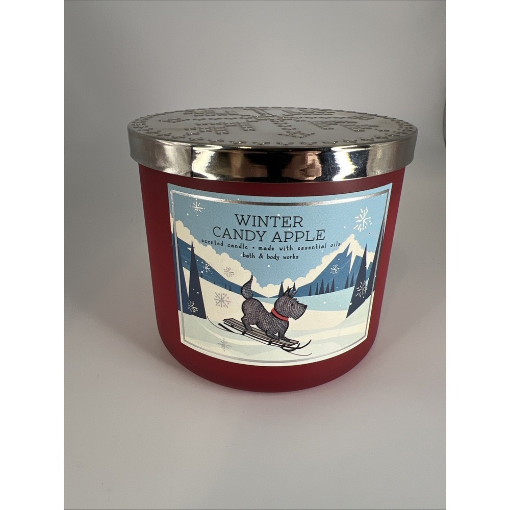 NEW BATH & BODY WORKS‎ WINTER CANDY APPLE 3-WICK SCENTED CANDLE 14.5 OZ
